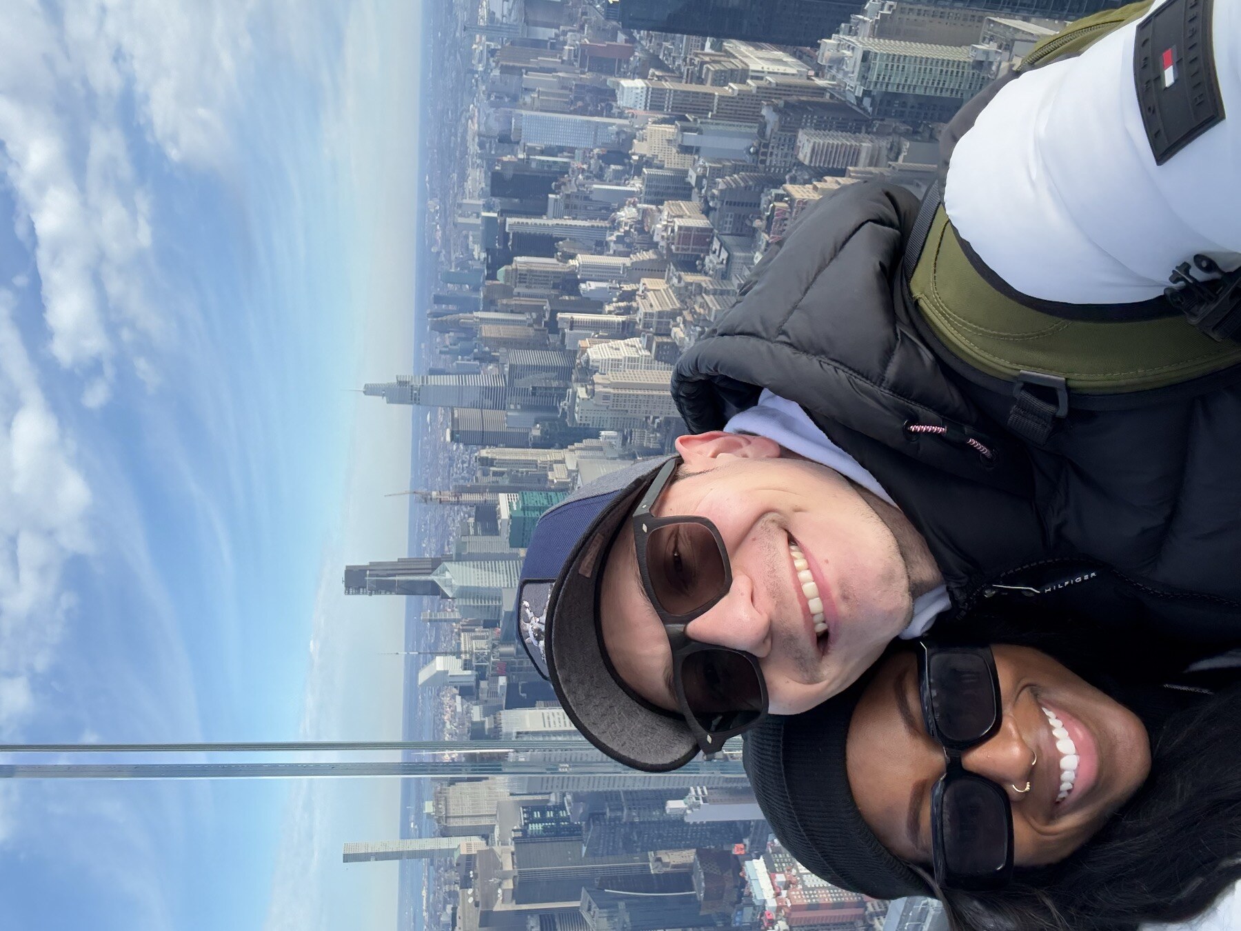 Antonio and Kirsten at a distance from the city.