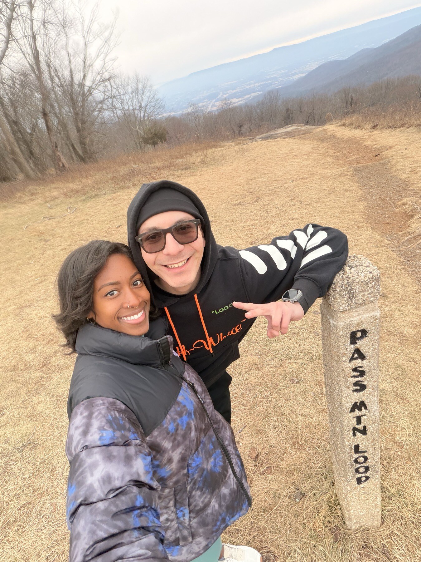 Antonio and Kirsten on a hike.