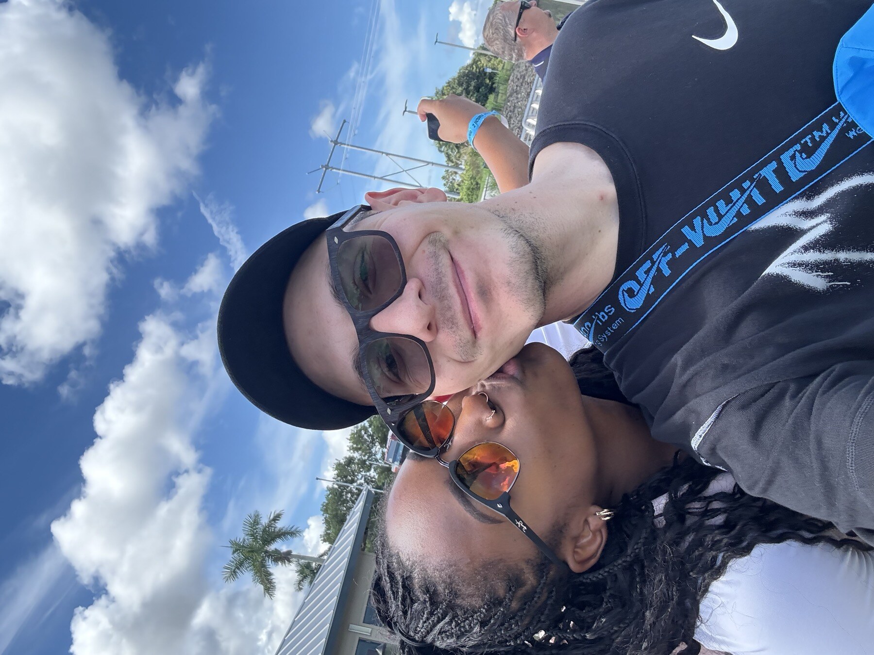 A close portrait of Antonio and Kirsten.