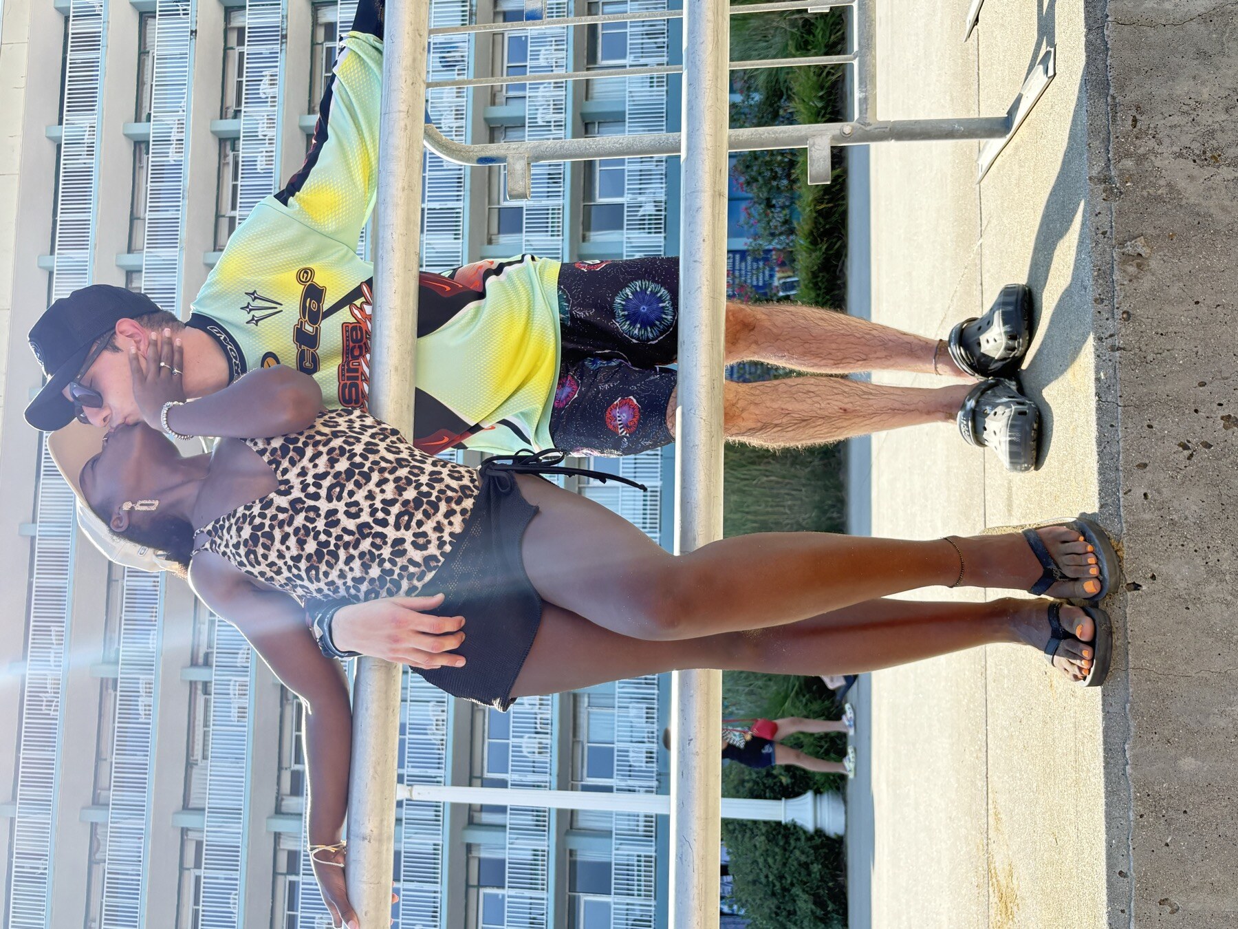 Antonio and Kirsten at home in their Richmond apartment.